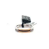 Ring Zancan Man in White Gold Diamante Black 0.06 Ct EA138BR - EA138BR